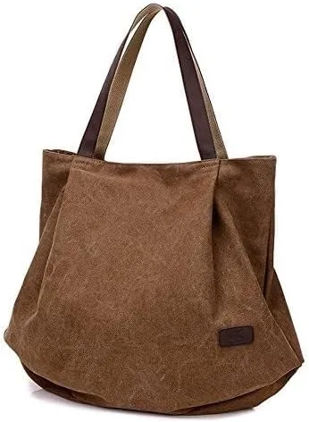 Women Shoulder Bag Retro Fashion Casual Canvas Vintage Casual Shoulder Bags Handbags Bulk Hobo Tote Bags
