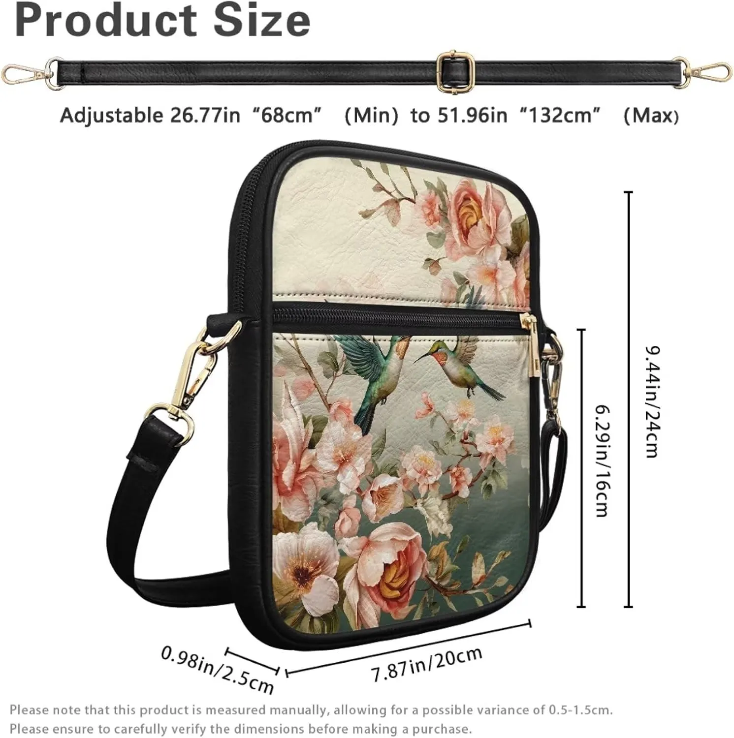 Women Small Crossbody Bags Trendy Messenger Bag Phone Purses Leather Shoulder Bag Multi Pocket Handbags