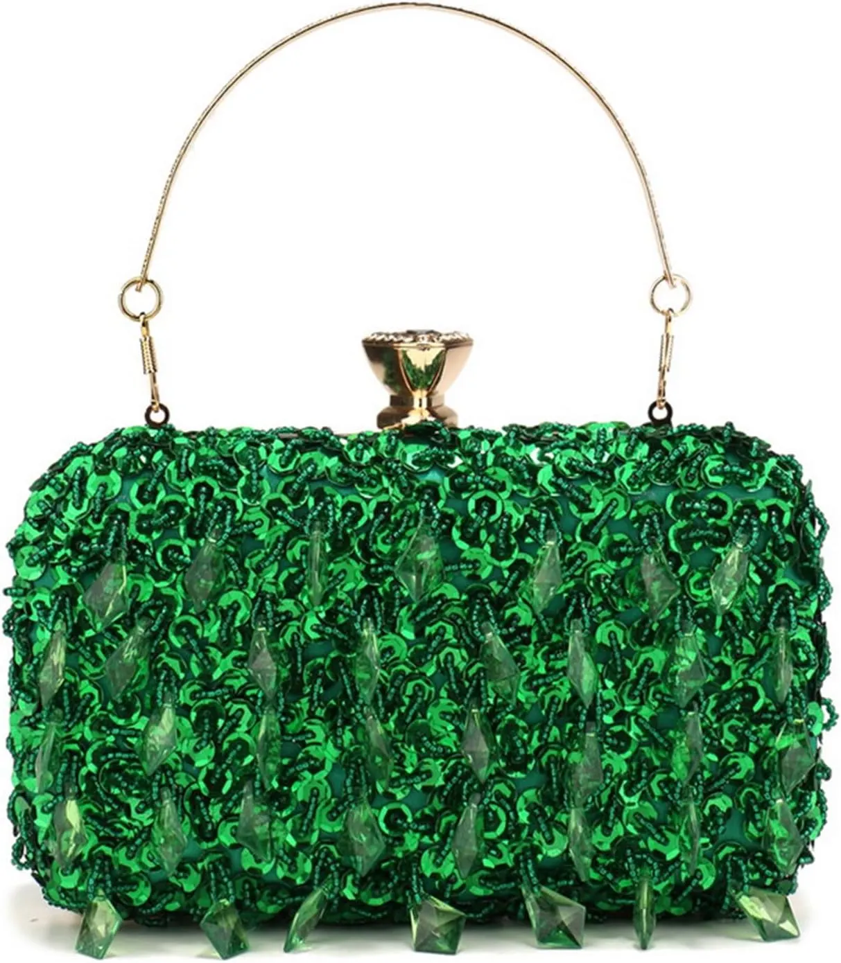 Women's Classic Clutch Banquet Evening Bag Glitter Sequin Crossbody Shoulder Bag Sparkly Purse for Prom Wedding Party
