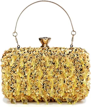 Women's Classic Clutch Banquet Evening Bag Glitter Sequin Crossbody Shoulder Bag Sparkly Purse for Prom Wedding Party