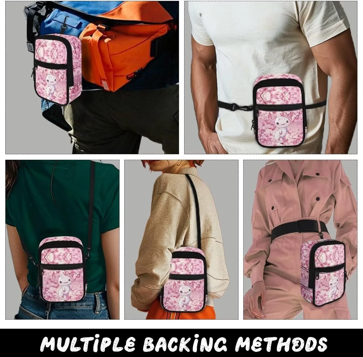 Womens Crossbody Bags Trendy Sling Bag Small Men Shoulder Bag Classic Travel Fanny Packs for Running, Hiking