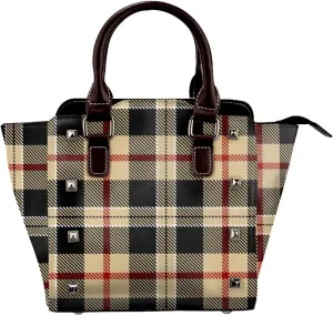 Women's Faux Leather PU Studded Tote Shoulder Bag Studded Crossbody Bags