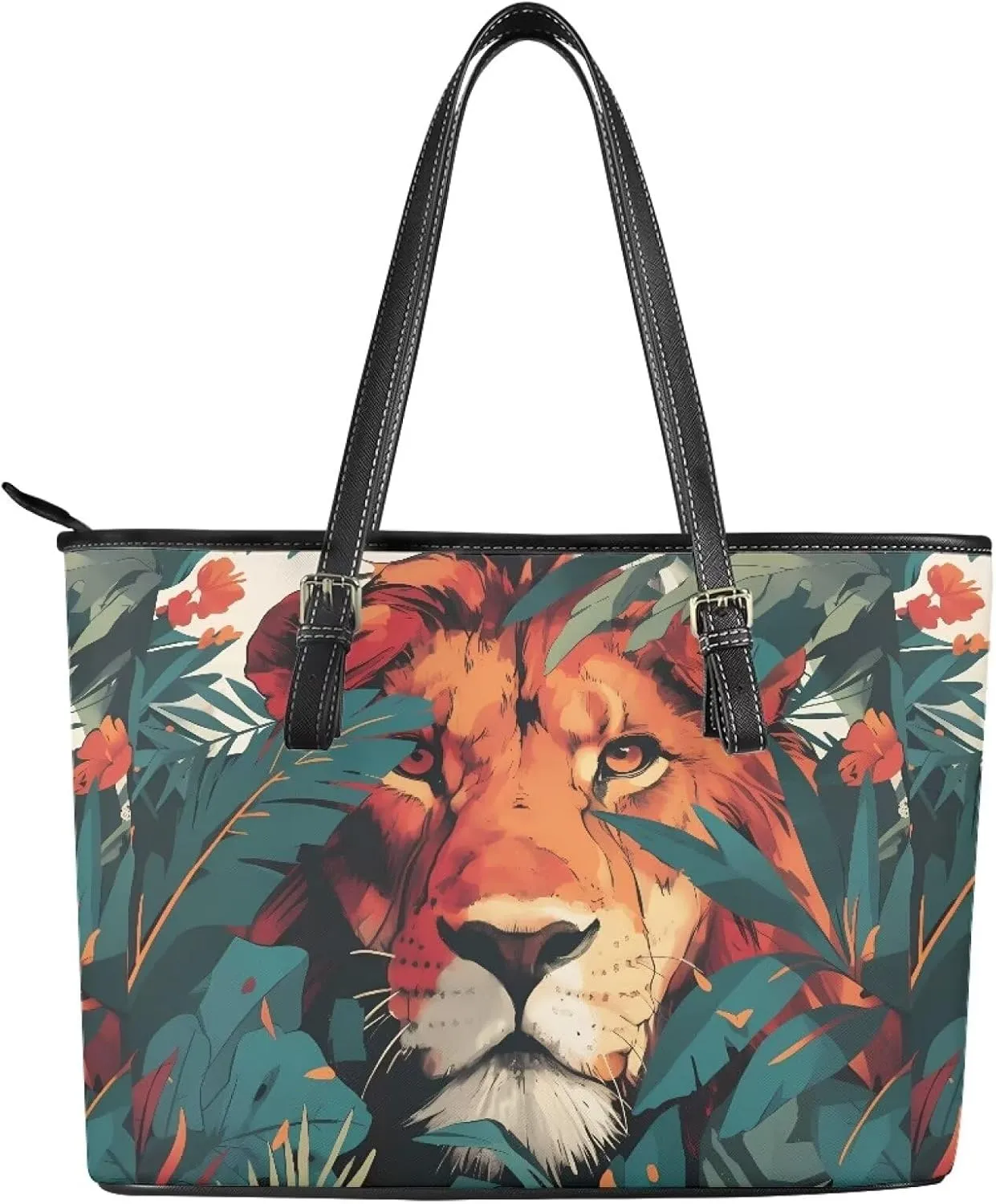 Womens Leather Tote Office Shoulder Bags, Cow Spots PU Leather Tote Bags Boho Shopping Carry Messenger Handbag