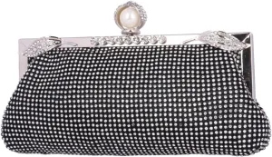 Womens Sparkly Crystal Evening Party Clutch Wedding Bridal Wallet Handy Bag