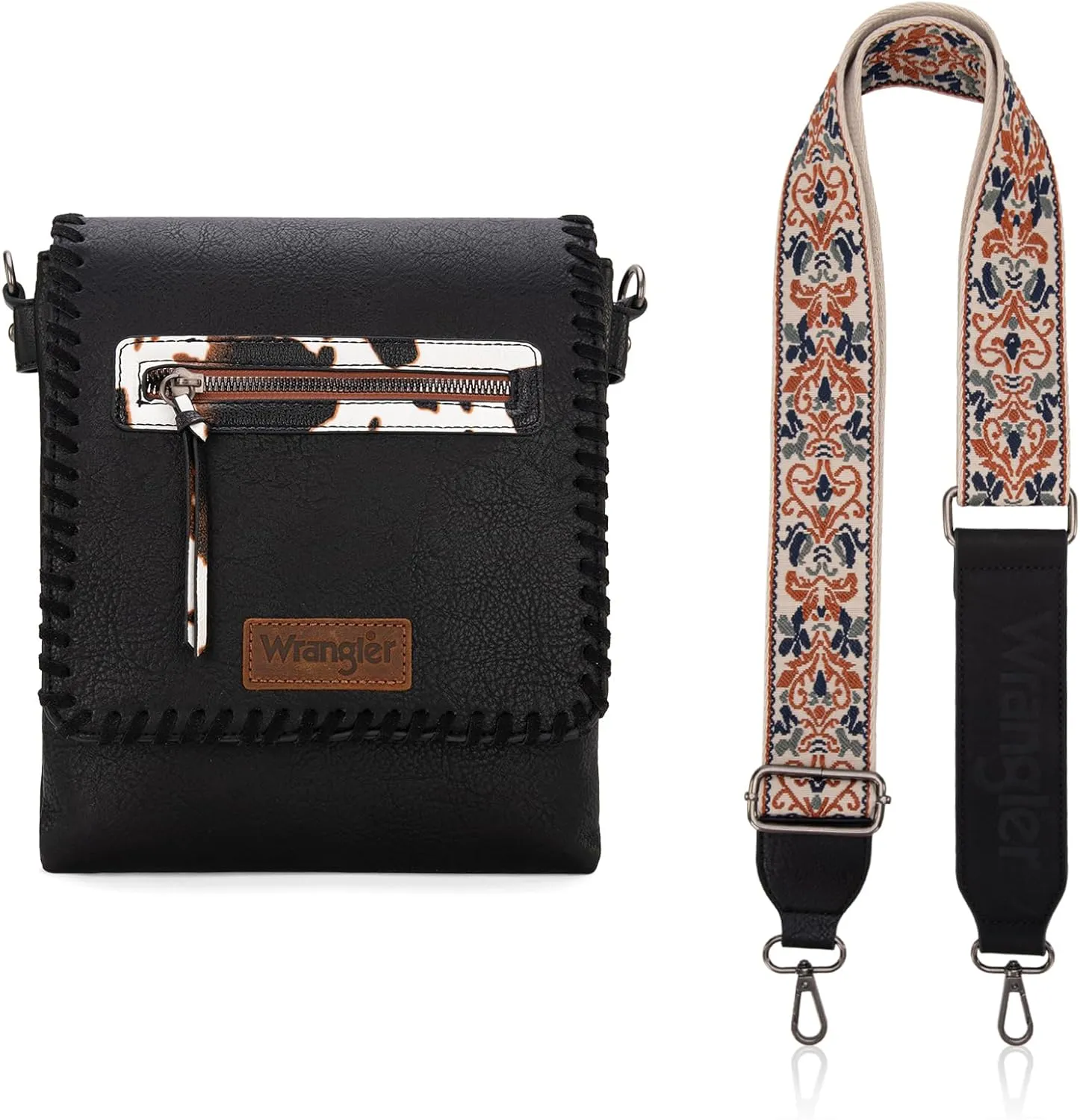 Wrangler Crossbody Bags for Women Vintage Hand Woven Shoulder Purse