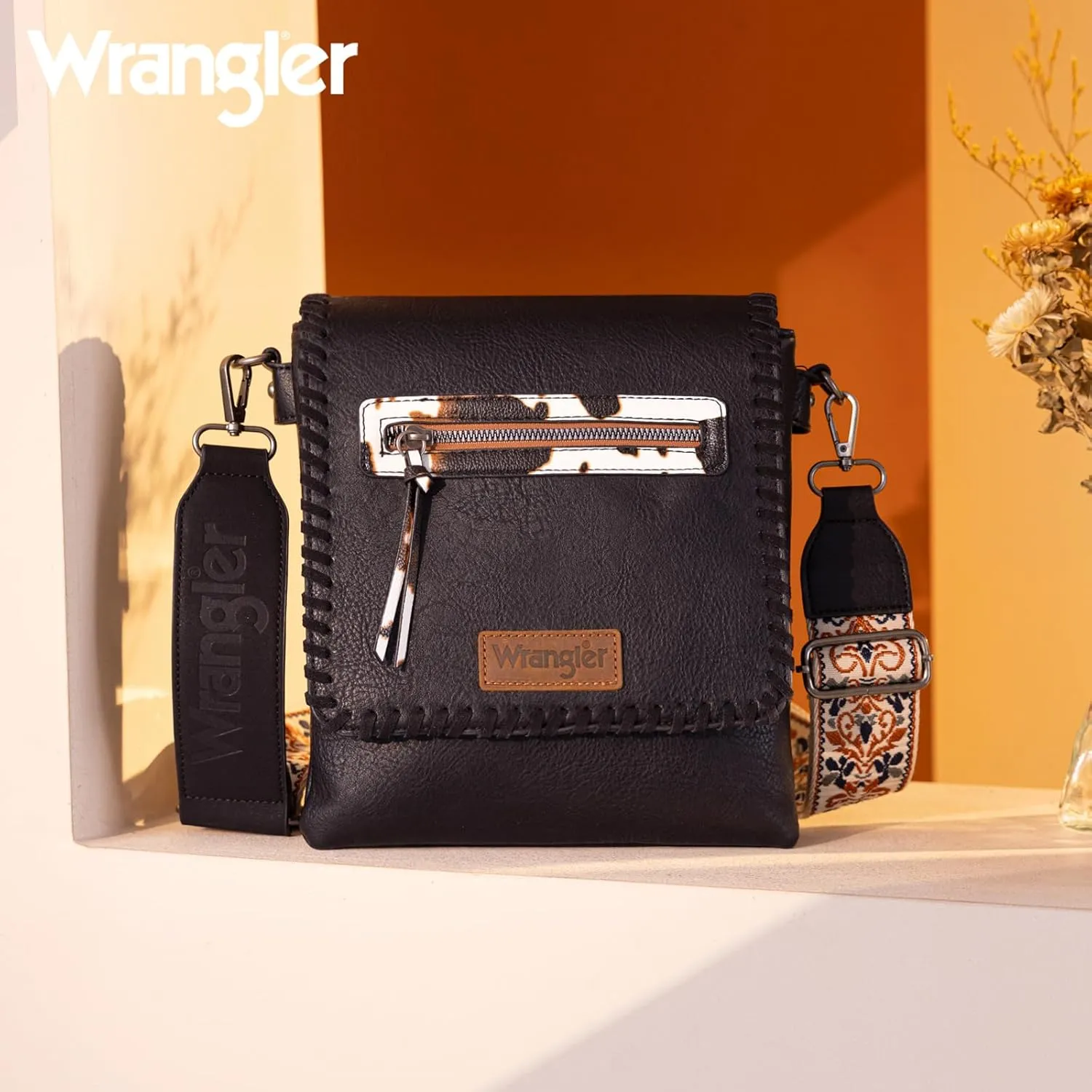 Wrangler Crossbody Bags for Women Vintage Hand Woven Shoulder Purse