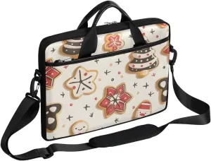 Xmas Modern Theme Laptop Shoulder Bag Tablet Computer Notebook Sleeve Messenger Bags Carrying Case with Strap Briefcase Tote for 14 15 in Laptops